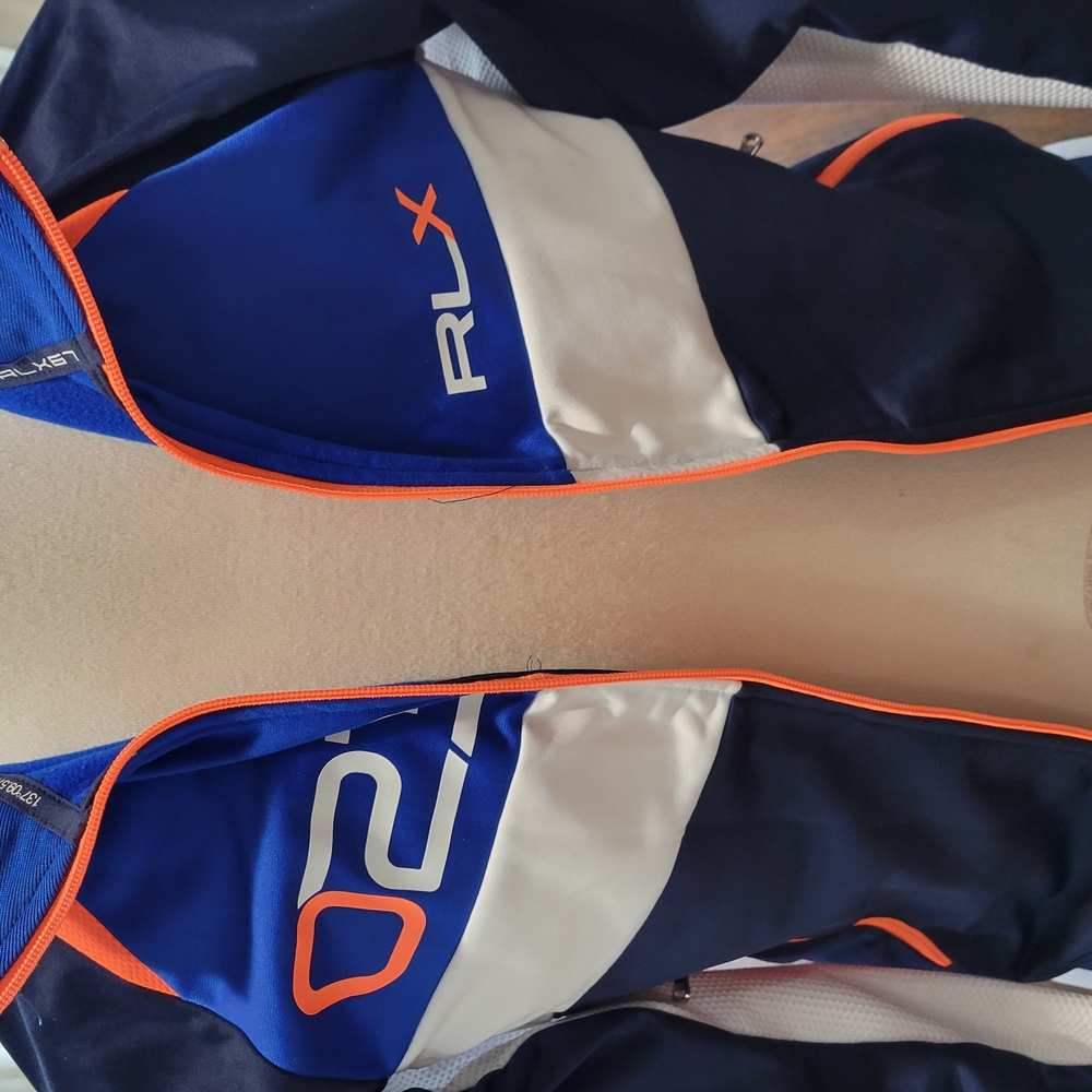 RLX Ralph Lauren Blue and White Performance Jacket